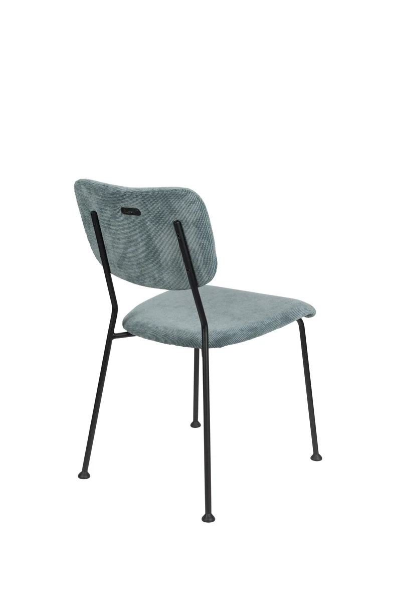 Zuiver Stuhl Benson Grey – Blau, Stoff, 56 × 47 × 81 cm, 2er-Set