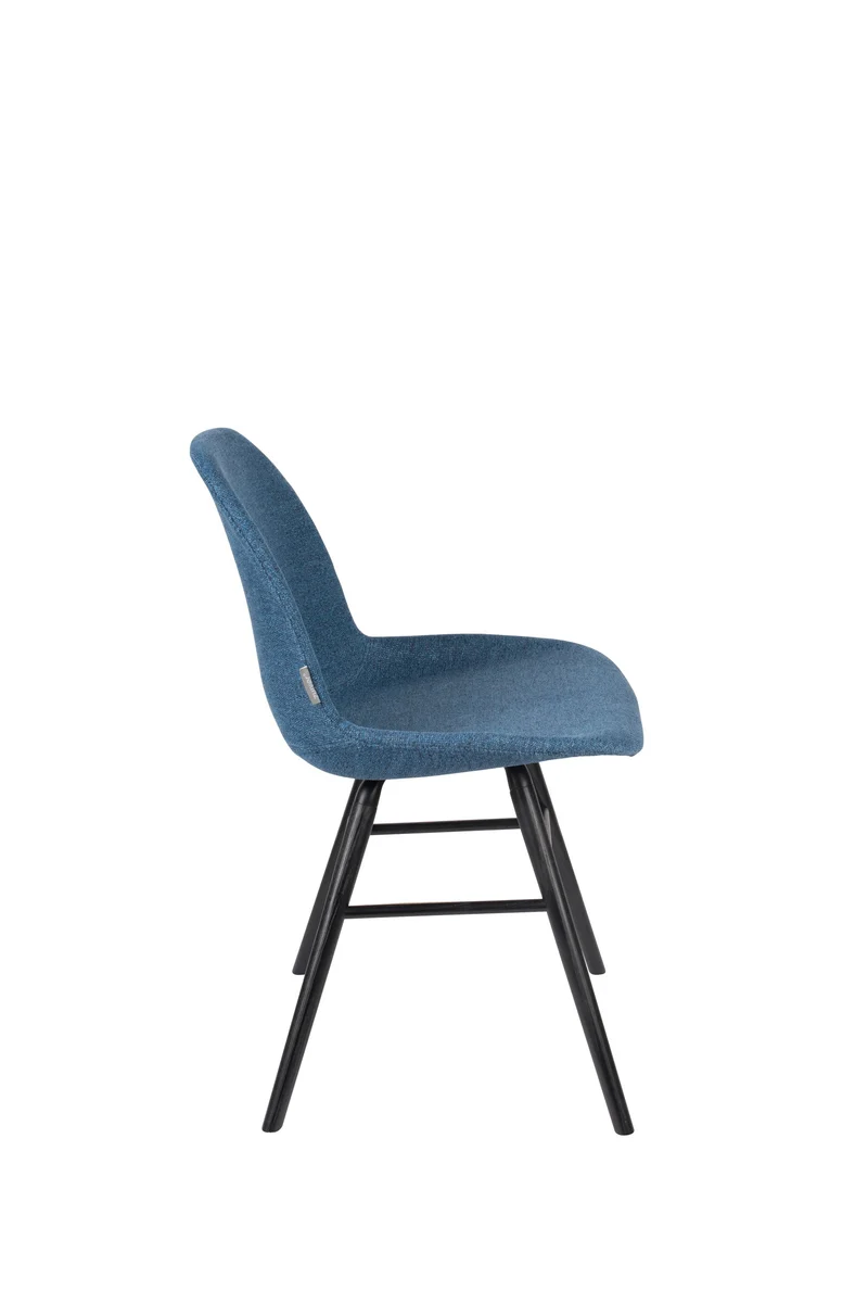 Zuiver Stuhl Albert Kuip Soft – Blau, Stoff, 55 × 49 × 81,5 cm, 2er-Set