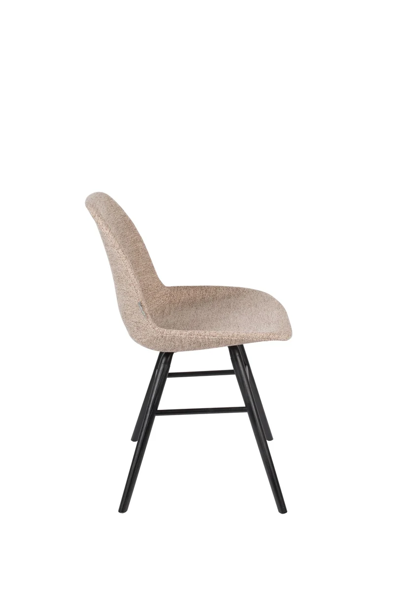 Zuiver Stuhl Albert Kuip Soft – Beige, Stoff, 55 × 49 × 81,5 cm, 2er-Set