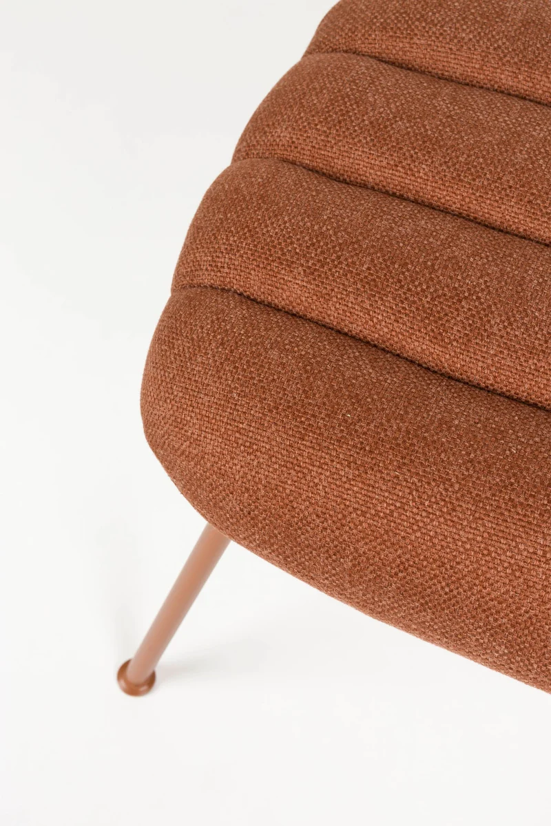 Zuiver Hocker Verte – Terrakotta, Polyester, 42,9 × 55,8 × 42,3 cm