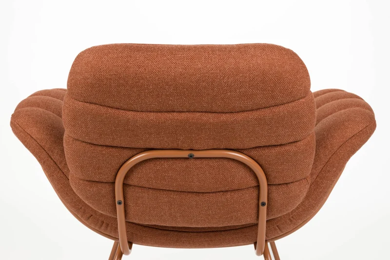 Zuiver Loungesessel Verte – Terrakotta, Polyester, 76,8 × 97,6 × 73,7 cm