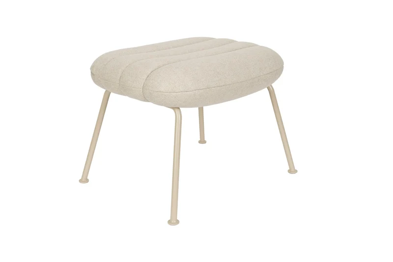 Zuiver Hocker Verte – Beige, Polyester, 42,9 × 55,8 × 42,3 cm