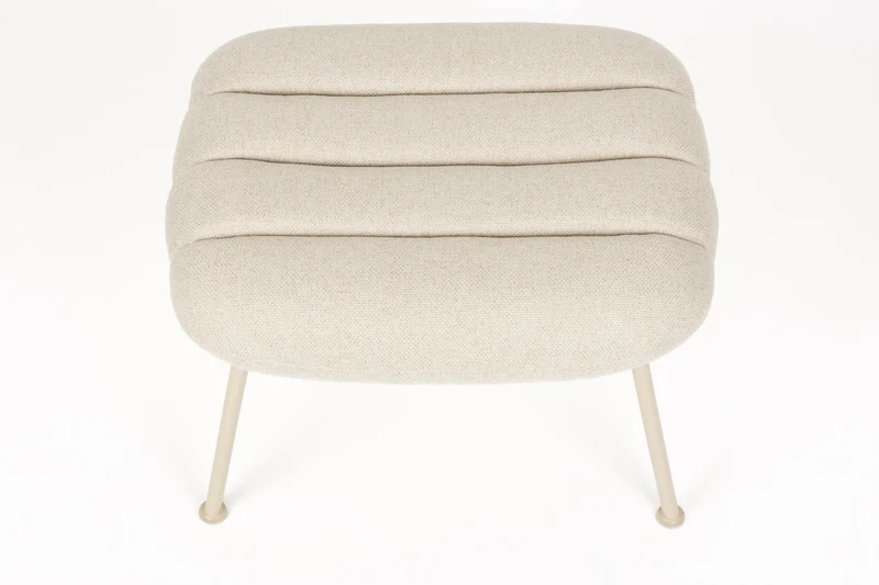 Zuiver Hocker Verte – Beige, Polyester, 42,9 × 55,8 × 42,3 cm
