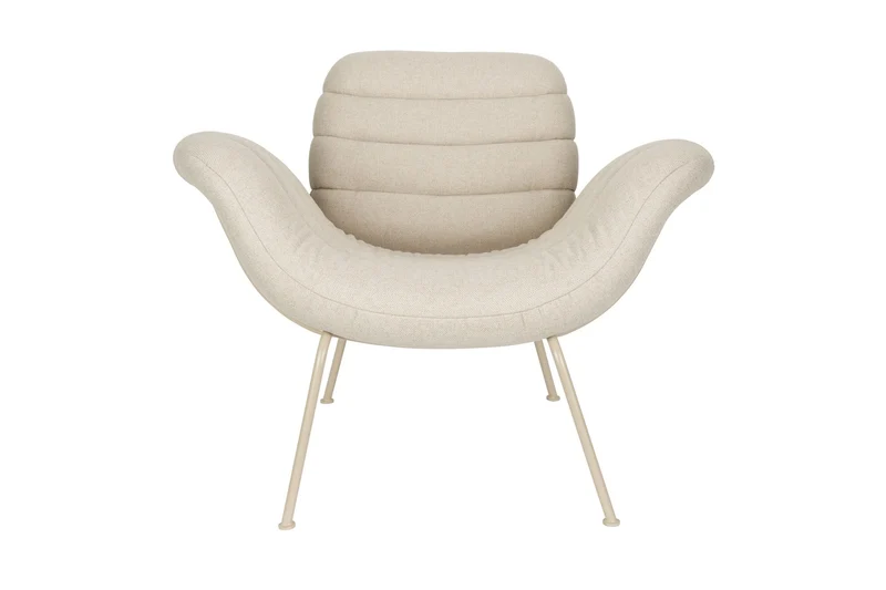 Zuiver Loungesessel Verte – Beige, Polyester, 76,8 × 97,6 × 73,7 cm