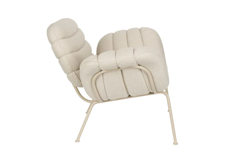 Zuiver Loungesessel Verte – Beige, Polyester, 76,8 × 97,6 × 73,7 cm