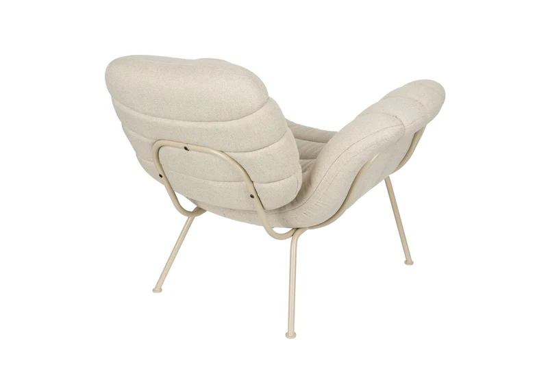 Zuiver Loungesessel Verte – Beige, Polyester, 76,8 × 97,6 × 73,7 cm