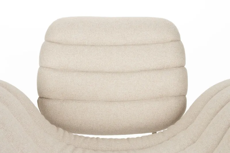 Zuiver Loungesessel Verte – Beige, Polyester, 76,8 × 97,6 × 73,7 cm