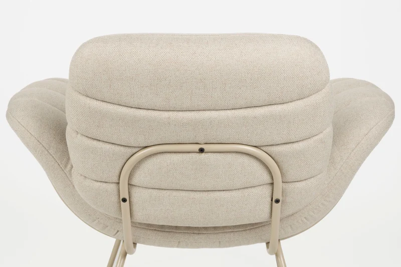Zuiver Loungesessel Verte – Beige, Polyester, 76,8 × 97,6 × 73,7 cm