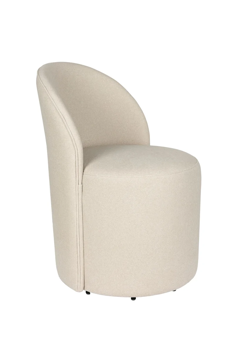 Zuiver Loungesessel Plush – Beige, Polyester, 53 × 58 × 82 cm