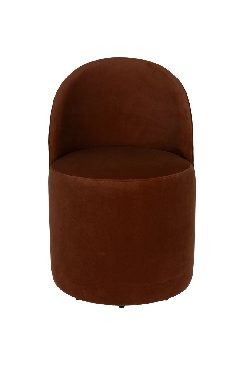 Zuiver Loungesessel Plush – Braun, Polyester, 53 × 58 × 82 cm