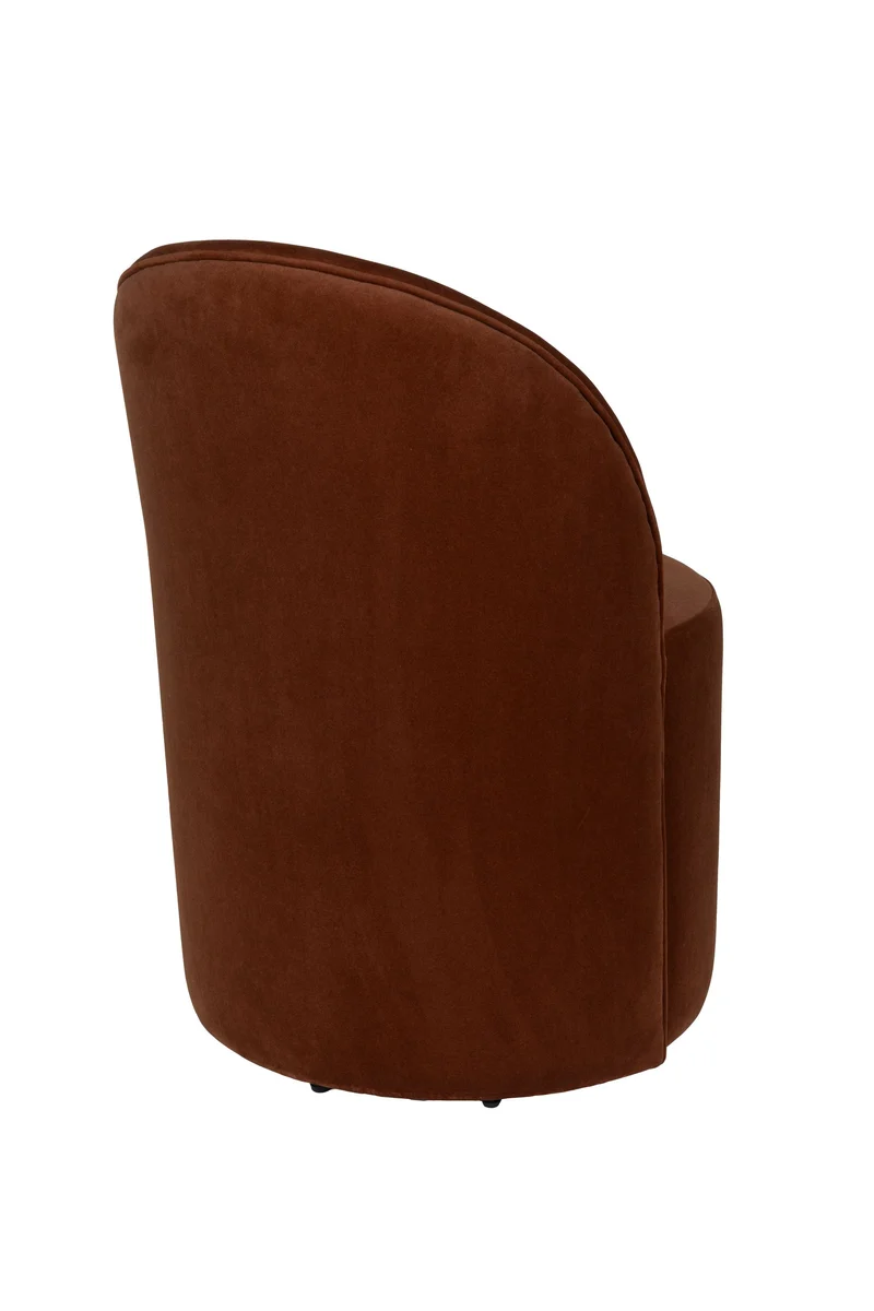 Zuiver Loungesessel Plush – Braun, Polyester, 53 × 58 × 82 cm