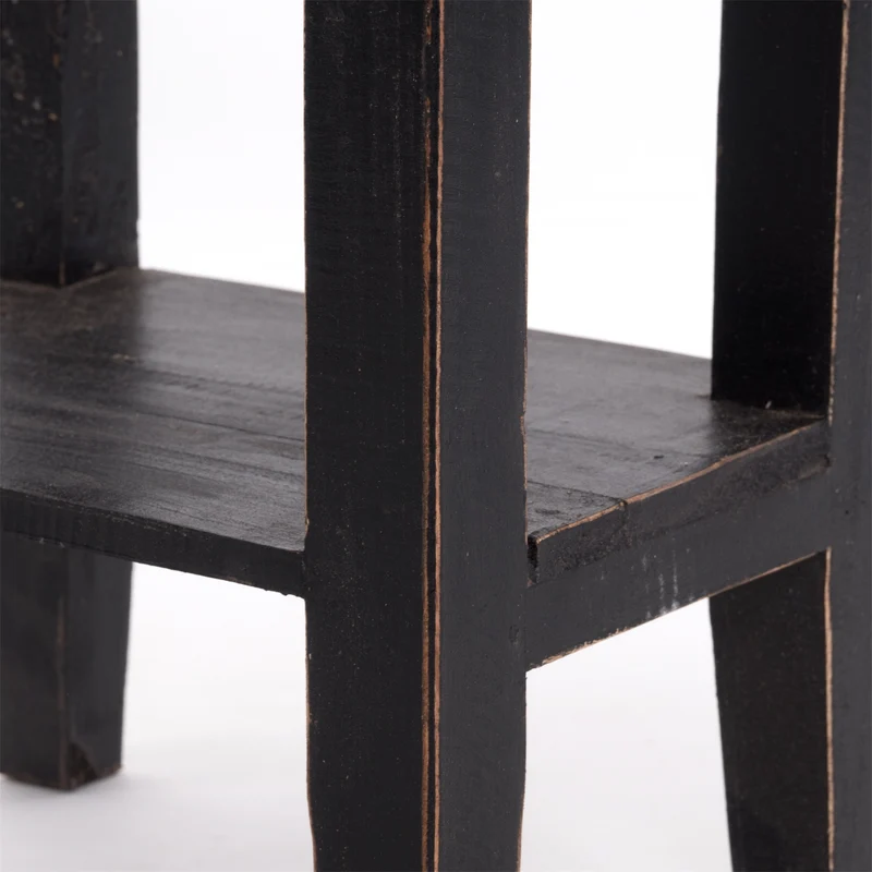 Telefontisch PLANTA | 52x34cm (HxB), Nachtschrank mit Schublade | Farbe: 09 voodoo - schwarz