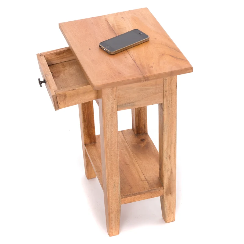 Telefontisch PLANTA | 52x34cm (HxB), Nachtschrank mit Schublade | Farbe: 08 honigfarben gewachst