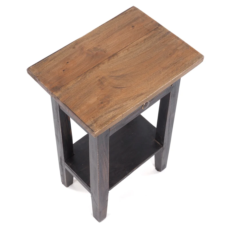 Telefontisch PLANTA | 52x34cm (HxB), Nachtschrank mit Schublade | Farbe: 04 schwarz-natur