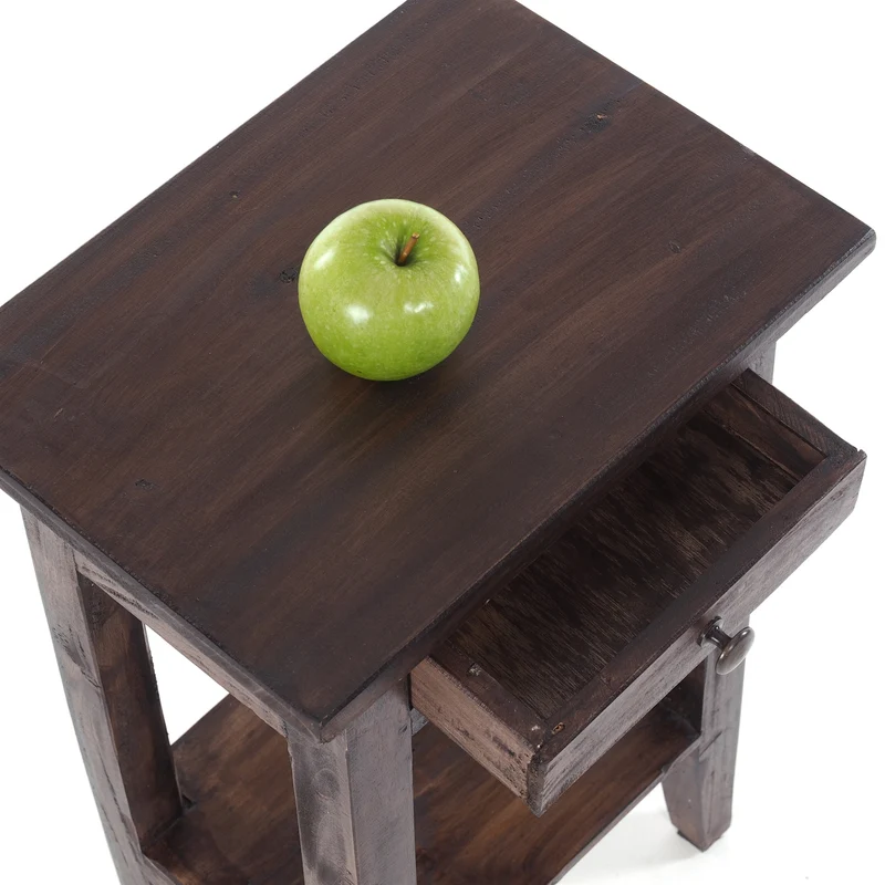 Telefontisch PLANTA | 52x34cm (HxB), Nachtschrank mit Schublade | Farbe: 03 dunkelbraun