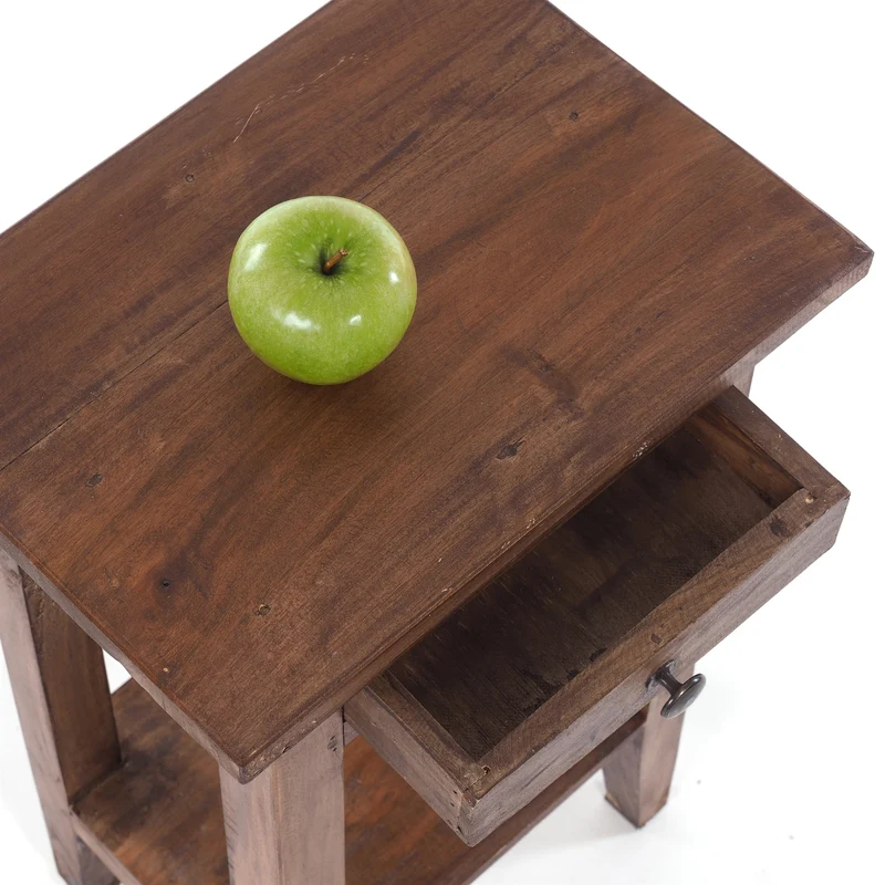Telefontisch PLANTA | 52x34cm (HxB), Nachtschrank mit Schublade | Farbe: 02 hellbraun