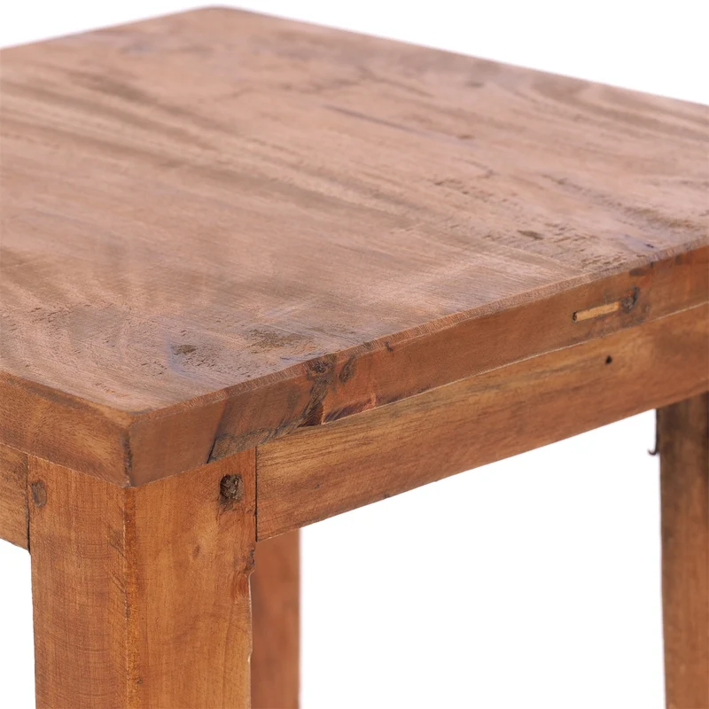 Sitzhocker MADERO | 48x30cm(HxB), Recyclingholz, Holzhocker, Hocker | Farbe: 08 honigfarben gewachst