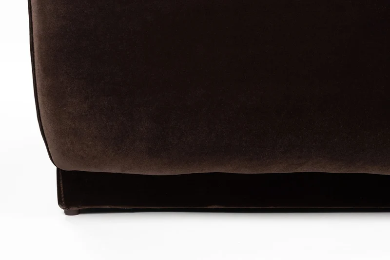 Zuiver Sofa Hazel 6-Sitzer – Braun, Polyester, 395 × 76 cm