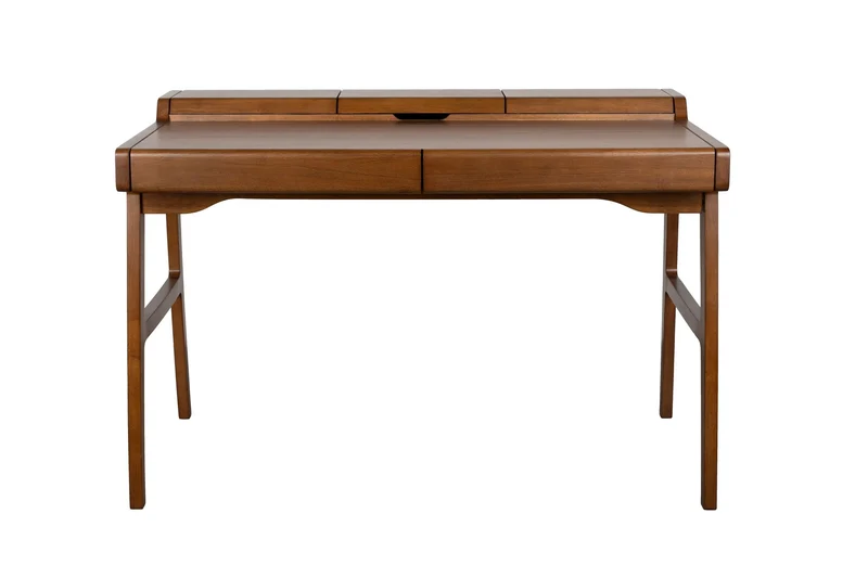 Zuiver Schreibtisch Kaat – Nussbaum, Gummibaumholz, 70 × 120 × 81 cm