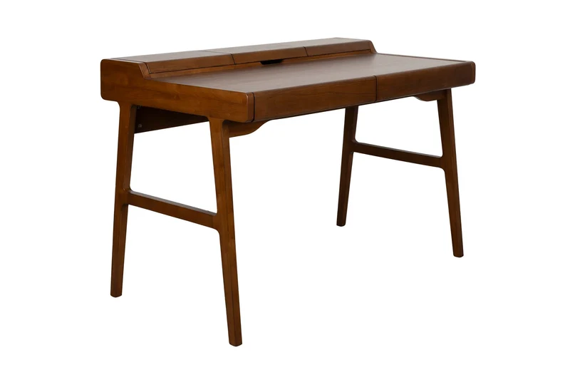 Zuiver Schreibtisch Kaat – Nussbaum, Gummibaumholz, 70 × 120 × 81 cm