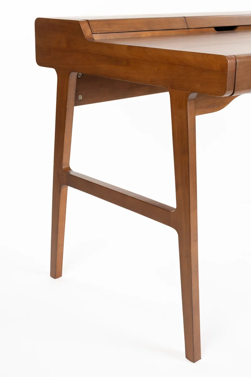 Zuiver Schreibtisch Kaat – Nussbaum, Gummibaumholz, 70 × 120 × 81 cm