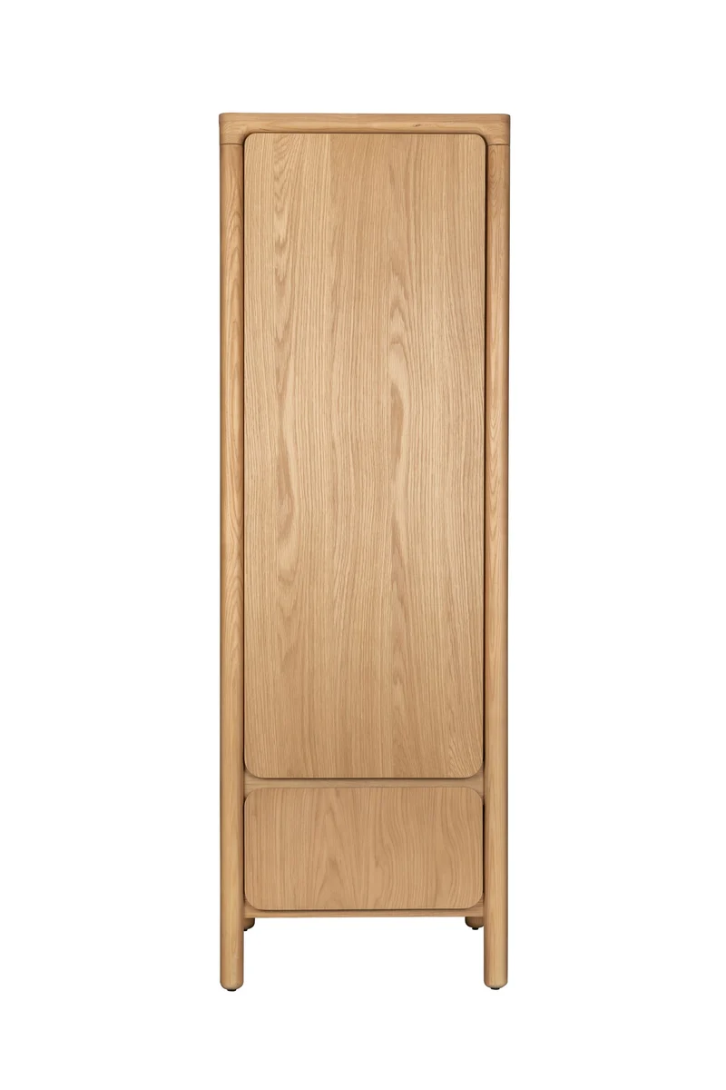 Zuiver Schrank Storm One Door – Natur, Massives Eschenholz, 55 × 60 × 180,5 cm