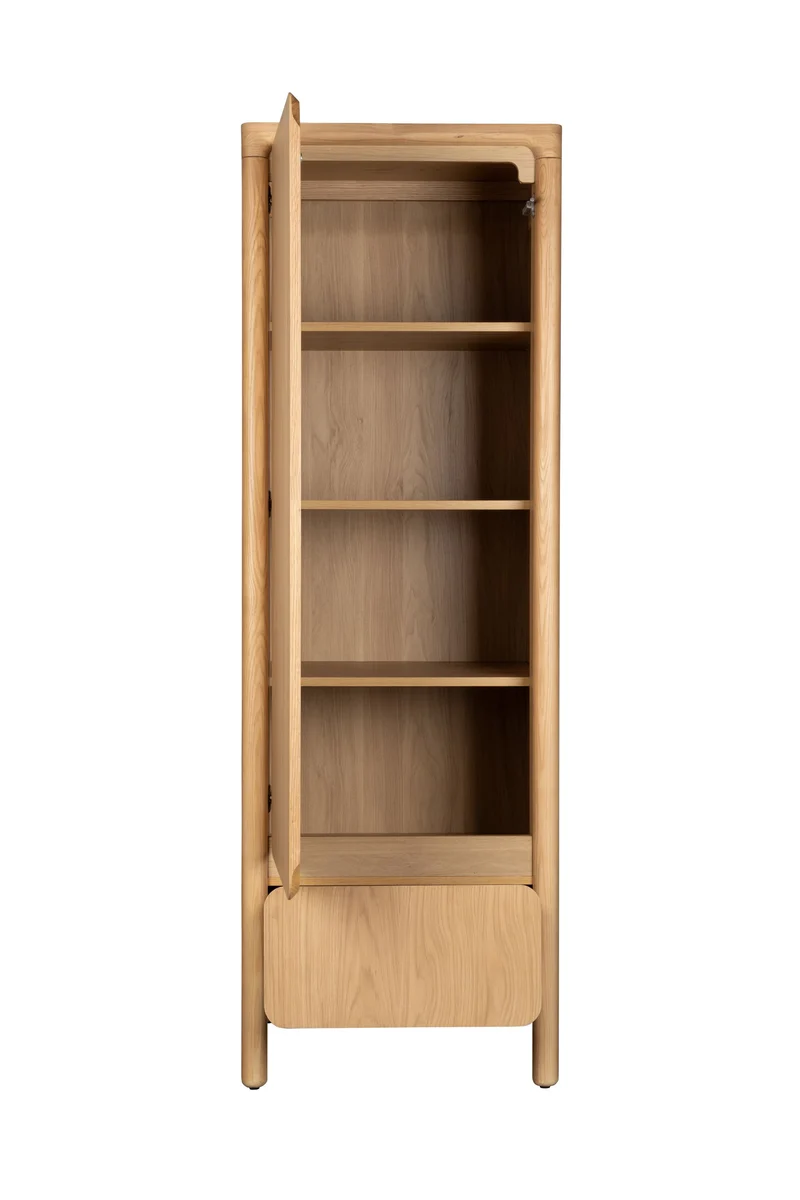 Zuiver Schrank Storm One Door – Natur, Massives Eschenholz, 55 × 60 × 180,5 cm