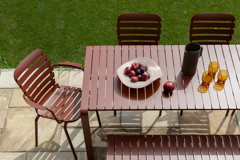 Zuiver Sessel Garden Vondel – Rot, Aluminium, 59,3 × 64,7 × 81,6 cm, 2er-Set