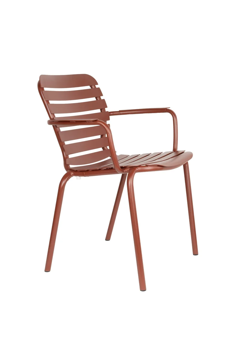 Zuiver Sessel Garden Vondel – Rot, Aluminium, 59,3 × 64,7 × 81,6 cm, 2er-Set