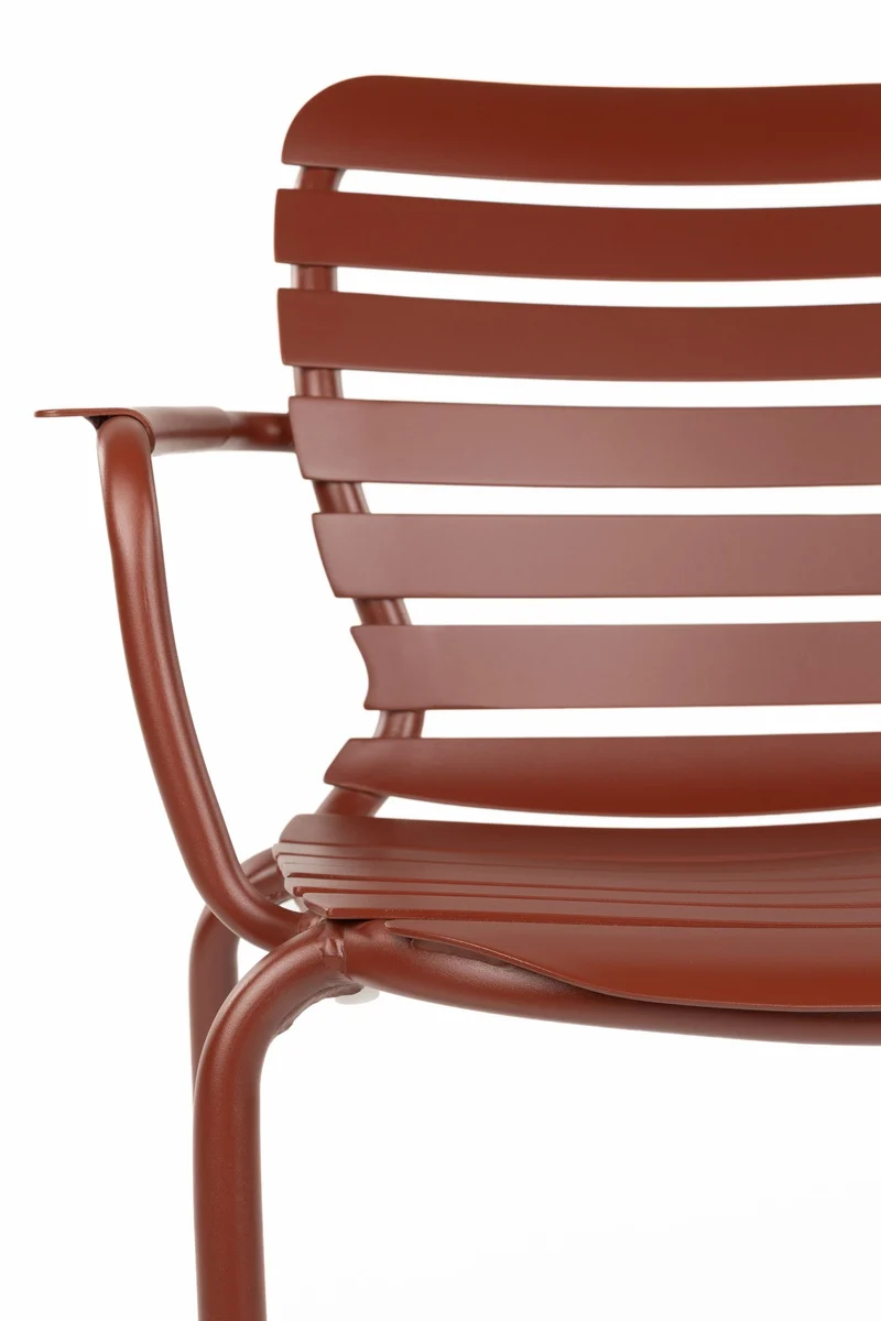 Zuiver Sessel Garden Vondel – Rot, Aluminium, 59,3 × 64,7 × 81,6 cm, 2er-Set