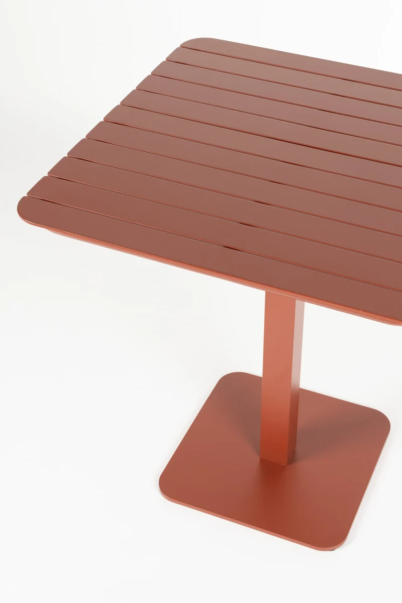 Zuiver Bistrotisch Garden Vondel 71 × 71 cm – Rot, Aluminium