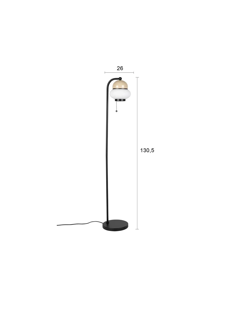 Zuiver Stehleuchte Bumble – Beige, Eisen, 26 × 26 × 130,5 cm