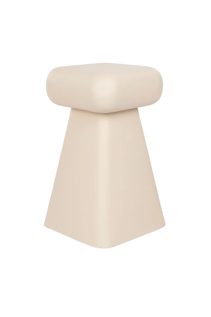 Zuiver Hocker Earth – Beige, Eisen, 29,5 × 29,5 × 51 cm