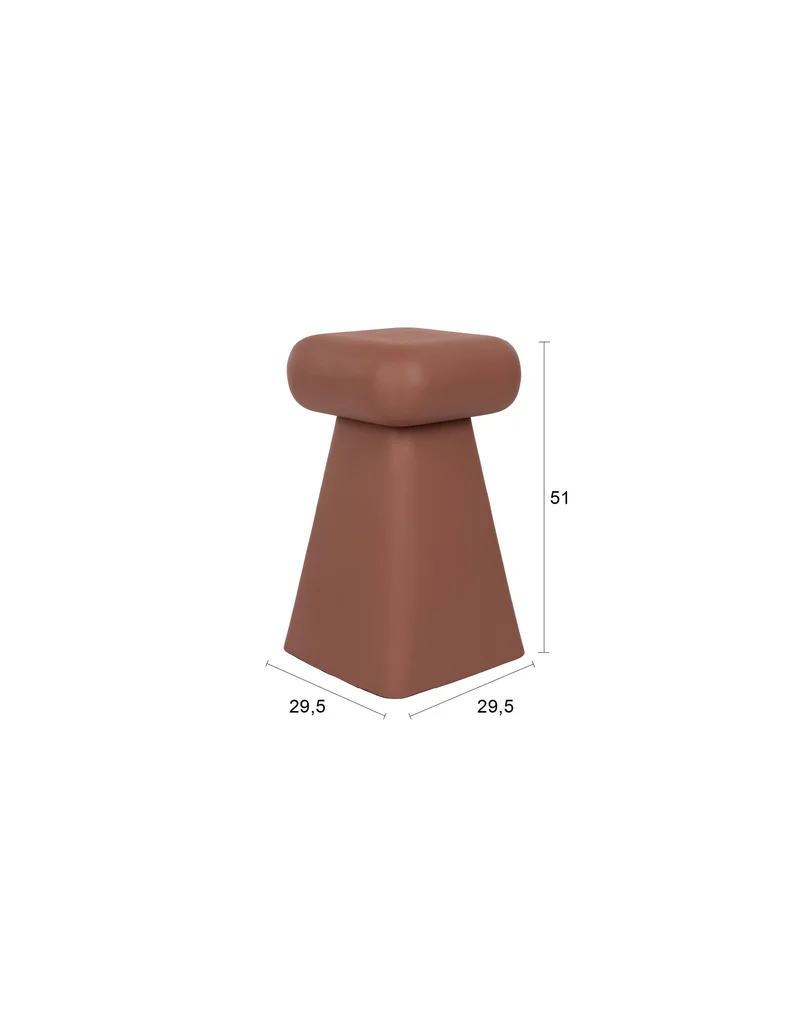 Zuiver Hocker Earth – Terrakotta, Eisen, 29,5 × 29,5 × 51 cm
