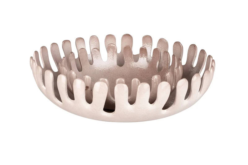 Zuiver Tablett Onda Taupe – Aluminium, 31 × 31 × 9 cm, 4 Sets à 2 Stück