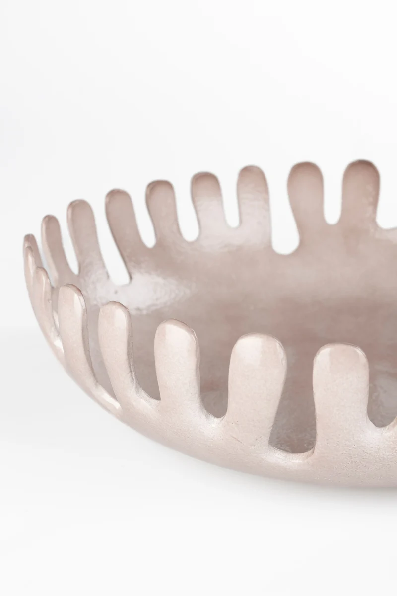 Zuiver Tablett Onda Taupe – Aluminium, 31 × 31 × 9 cm, 4 Sets à 2 Stück