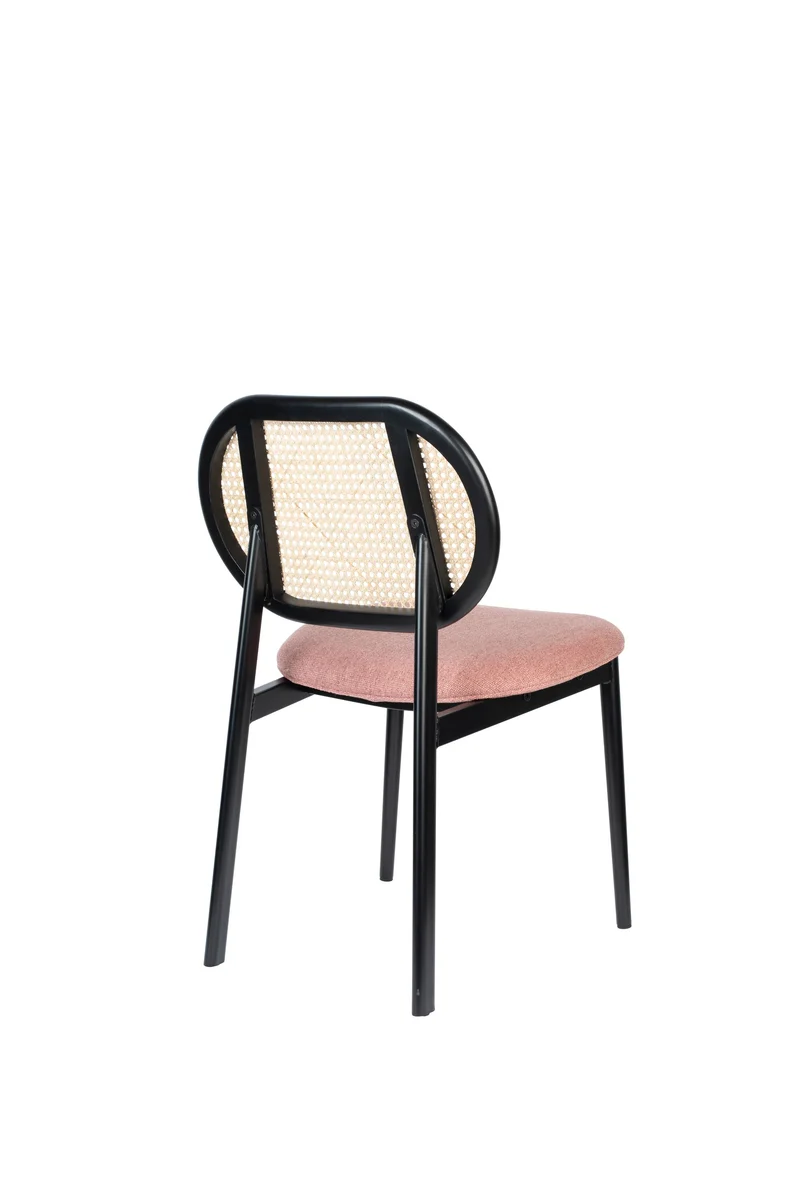 Zuiver Stuhl Spike Natural – Pink, Rattan, 57,8 × 45,6 × 81,5 cm