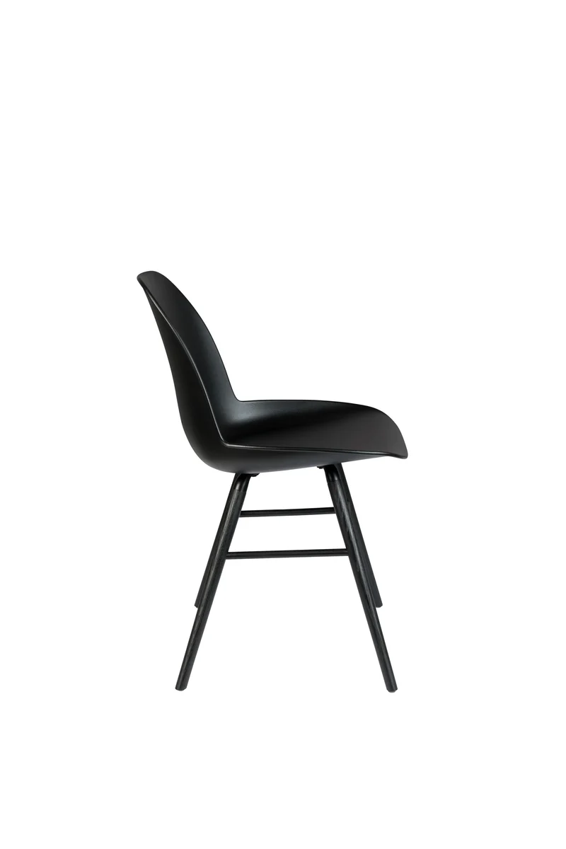 Zuiver Stuhl Albert Kuip All – Schwarz, Polypropylen, 55 × 49 × 81,5 cm, 2er-Set