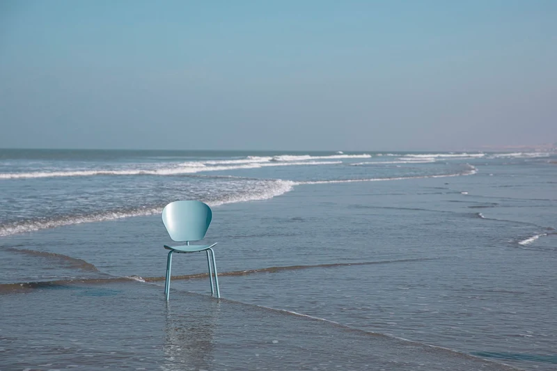 Zuiver Stuhl The Ocean – Blau, 55 × 43 × 85,5 cm, 2er-Set