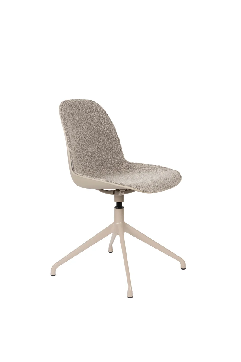Zuiver Stuhl Albert Kuip Swivel – Taupe, Stoff, 52 × 45 × 83,6 cm, 2er-Set