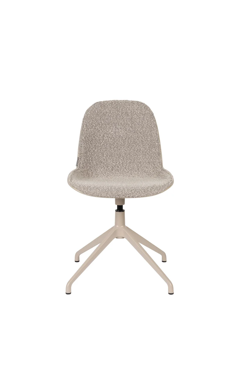 Zuiver Stuhl Albert Kuip Swivel – Taupe, Stoff, 52 × 45 × 83,6 cm, 2er-Set