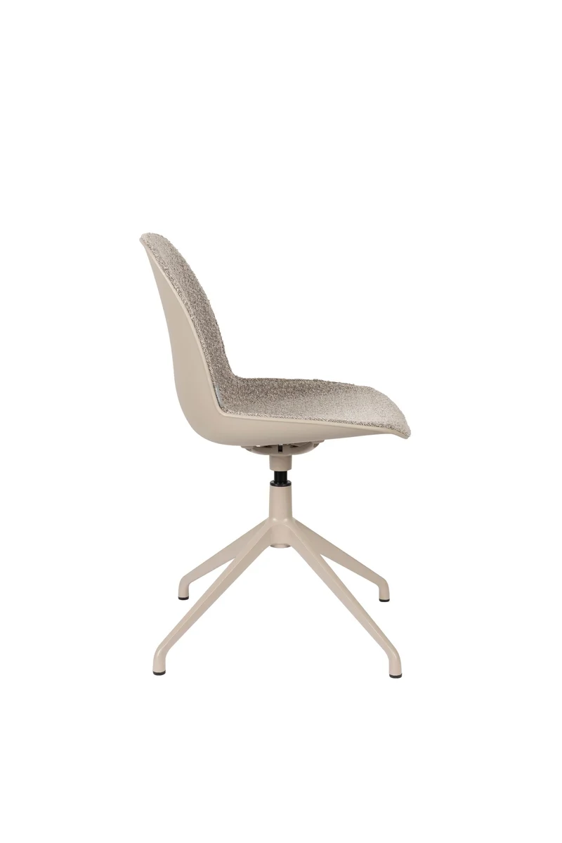 Zuiver Stuhl Albert Kuip Swivel – Taupe, Stoff, 52 × 45 × 83,6 cm, 2er-Set