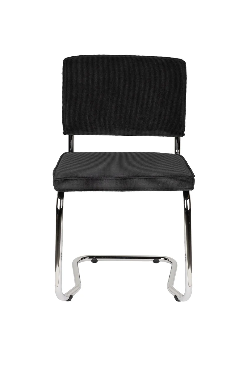 Zuiver Stuhl Ridge Kink Rib Black 7a – Stoff, 50 × 48 × 85 cm, 2er-Set