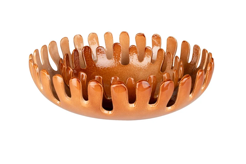 Zuiver Tablett Onda Cognac – Aluminium, 31 × 31 × 9 cm, 4 Sets à 2 Stück