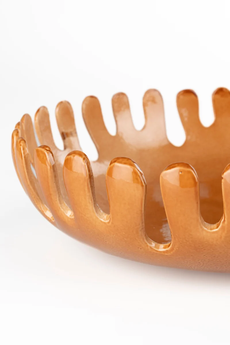 Zuiver Tablett Onda Cognac – Aluminium, 31 × 31 × 9 cm, 4 Sets à 2 Stück