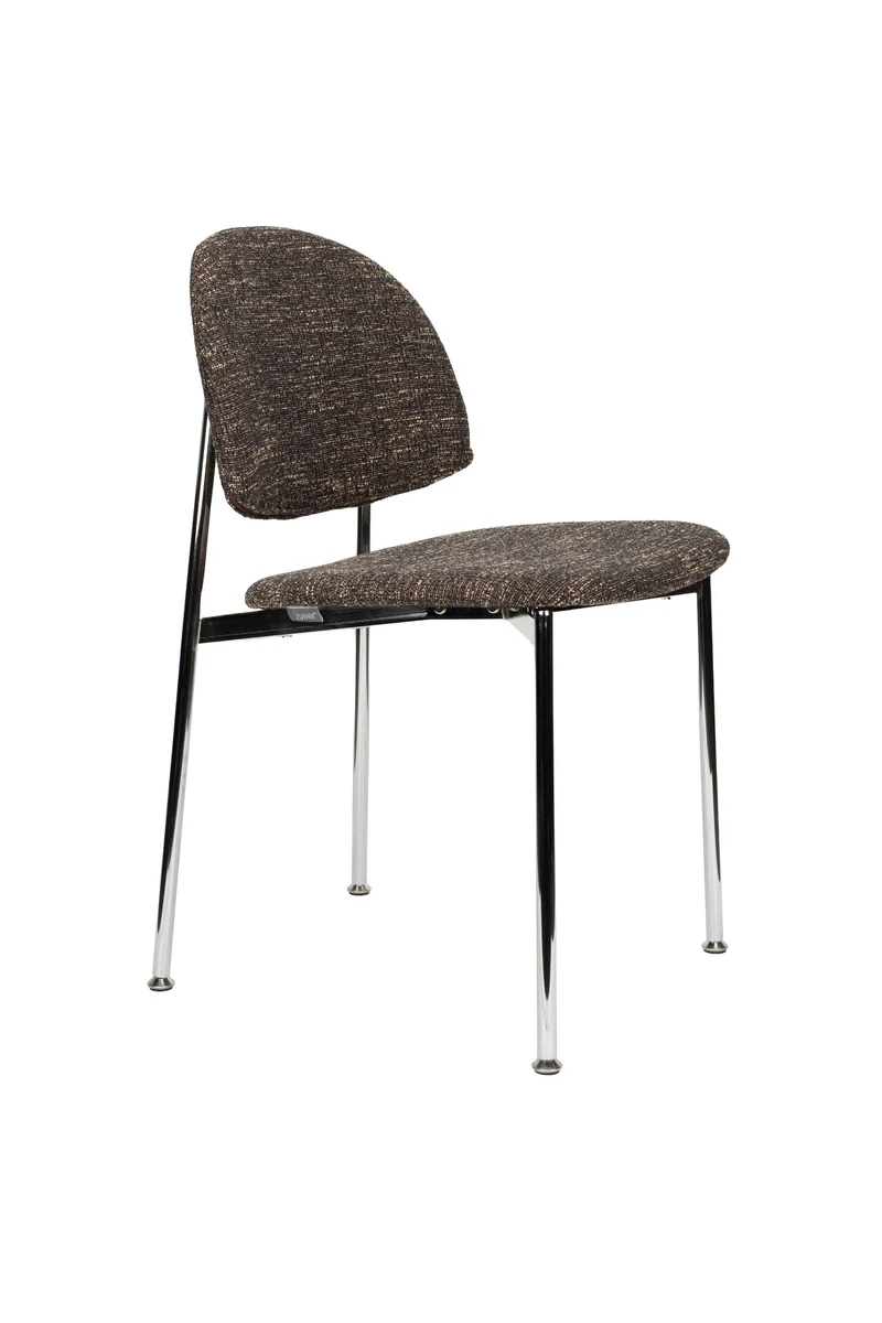 Zuiver Stuhl Sunrise Silver – Braun, Polyester, 48 × 52,3 × 80,5 cm, 2er-Set