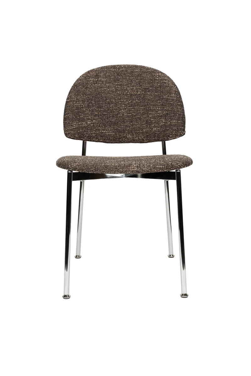 Zuiver Stuhl Sunrise Silver – Braun, Polyester, 48 × 52,3 × 80,5 cm, 2er-Set