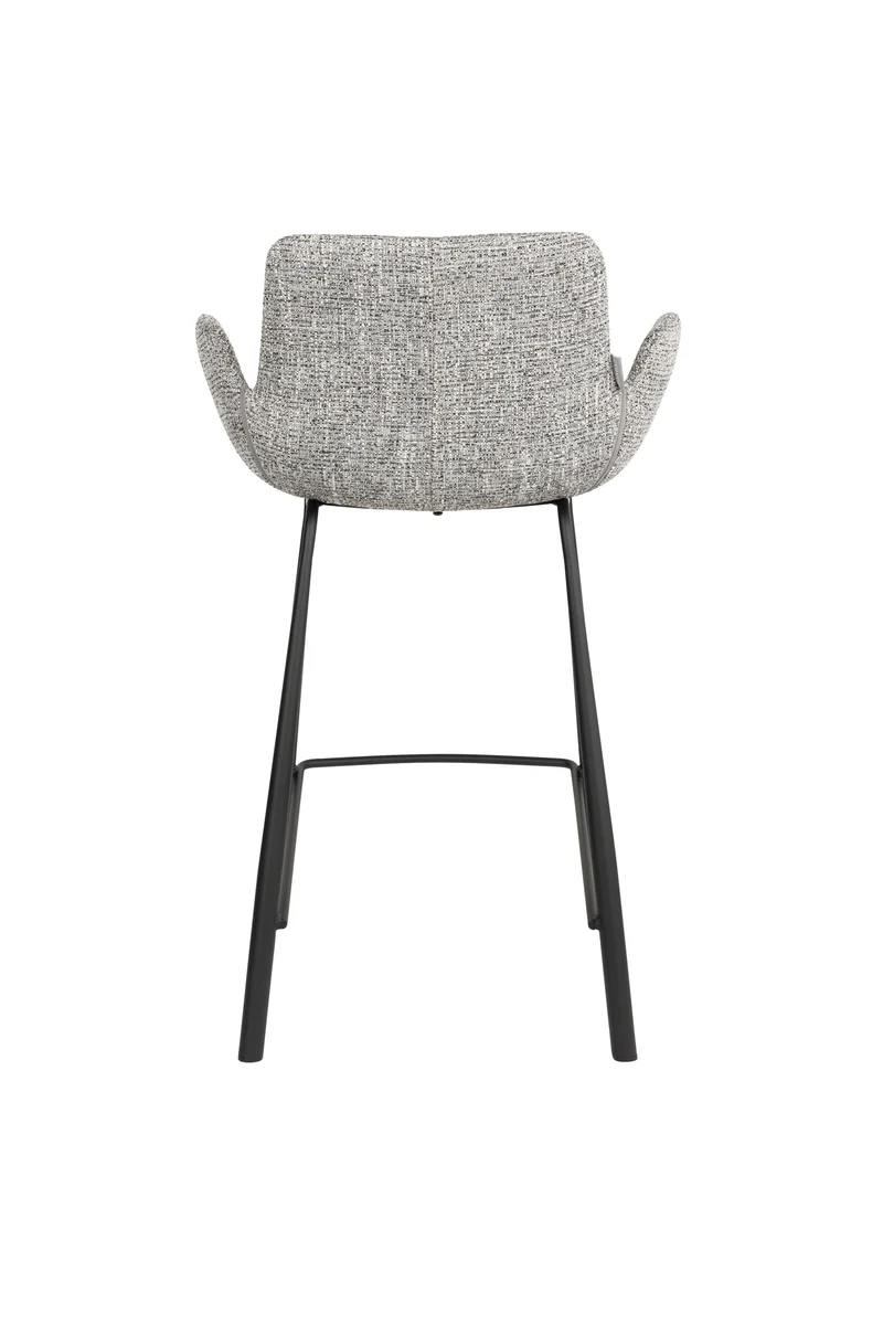 Zuiver Tresenhocker Brit – Grau, Polyester, 54 × 57 × 91,5 cm, 2er-Set