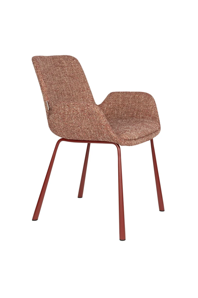 Zuiver Sessel Brit – Rot, Stoff, 62 × 59 × 79 cm, 2er-Set