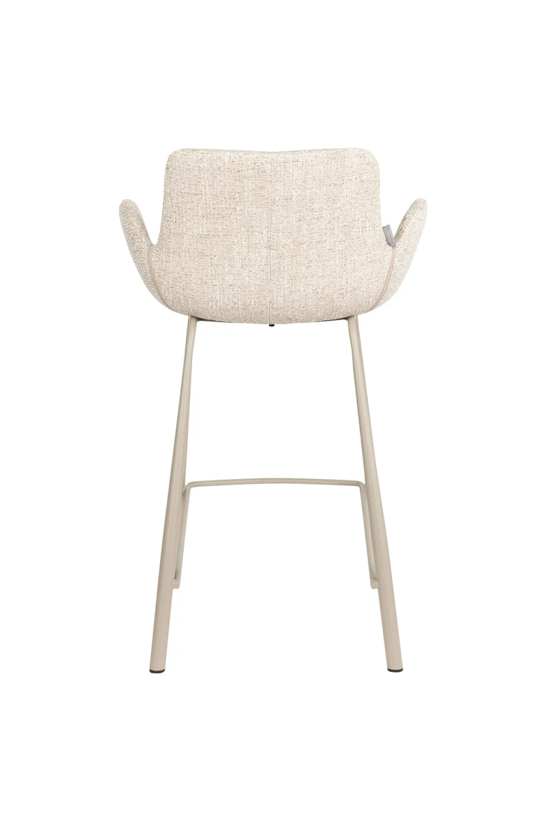 Zuiver Tresenhocker Brit – Beige, Polyester, 54 × 57 × 91,5 cm, 2er-Set